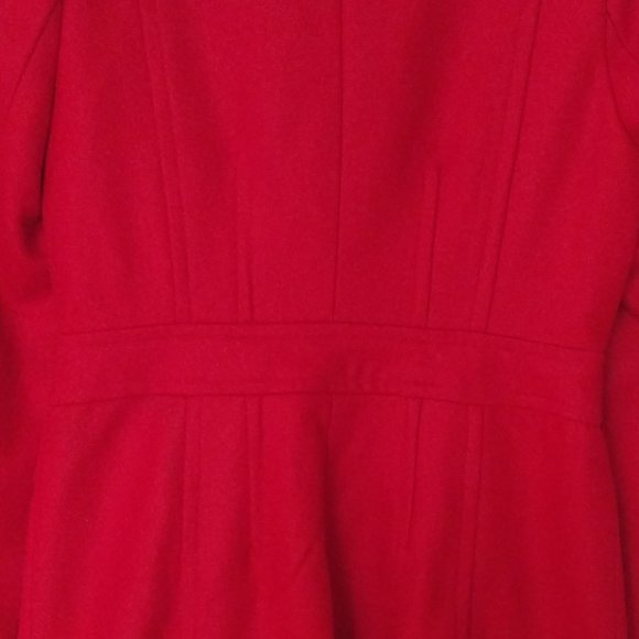 Tulle Anthropologie Red Wool and Viscose Blend Button Up Coat - Picture 10 of 10